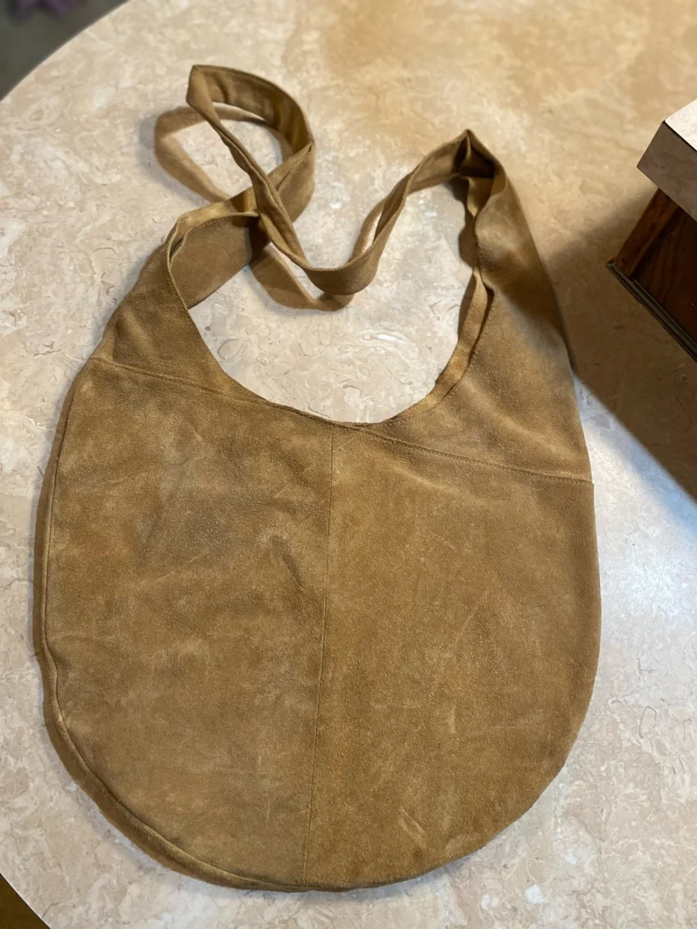 Source Unknown Suede Hobo Bag in Brown